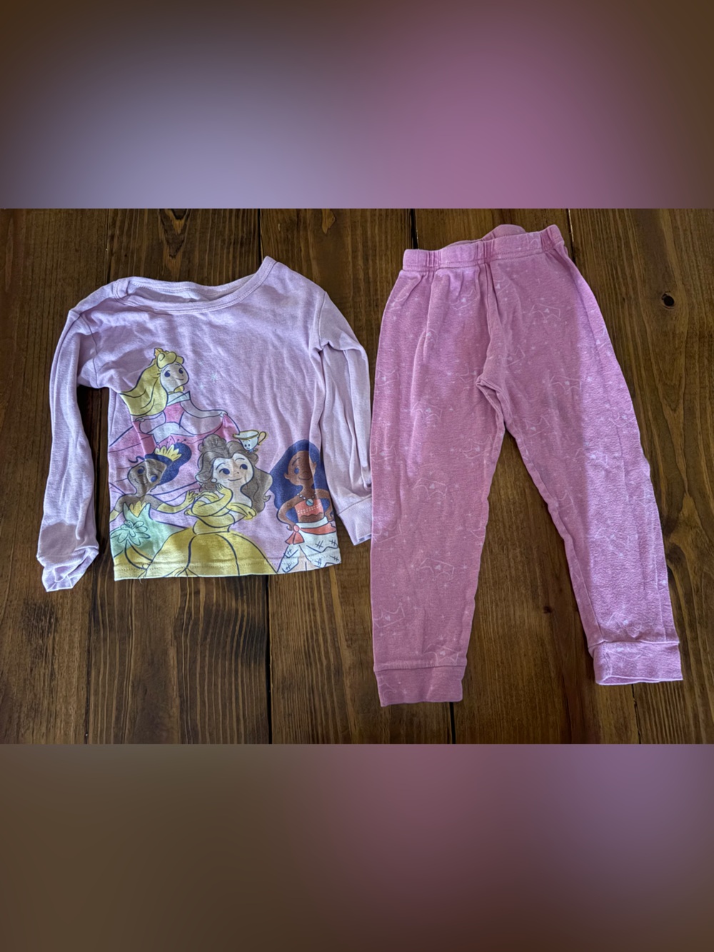 Disney Girls Pink Princess Pajama Sets (2 sets)